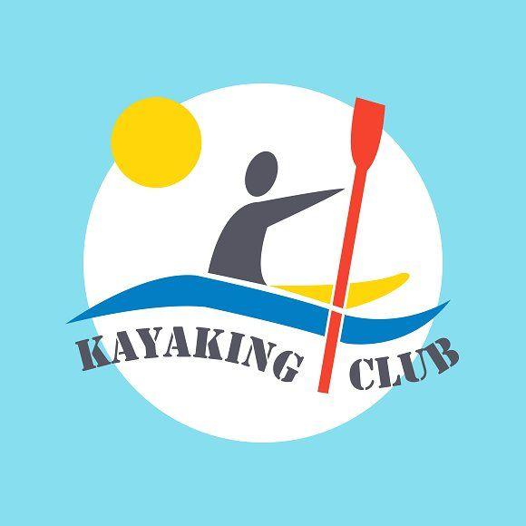 Kyak Logo - Kayak Logos & Badges Set