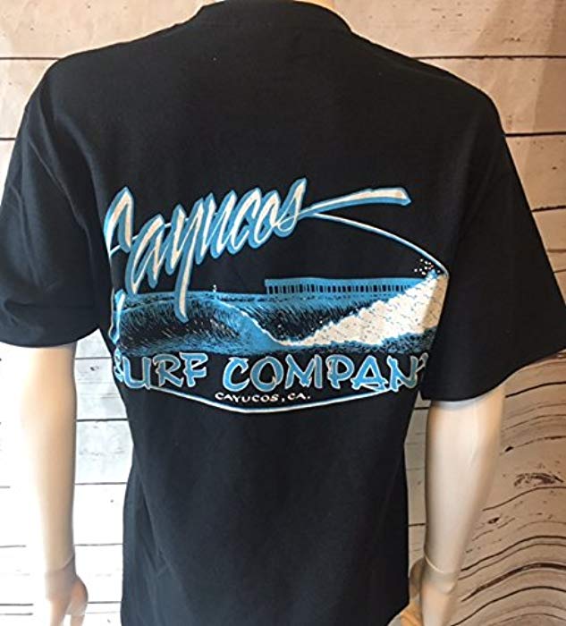Old Surf Company Logo - Cayucos Surf Company Old Pier Tee Shirt XX Large, Black