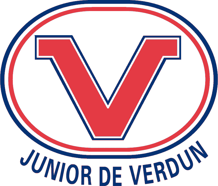 Red Oval Sports Logo - Verdun Junior Primary Logo Major Jr Hockey League QMJHL