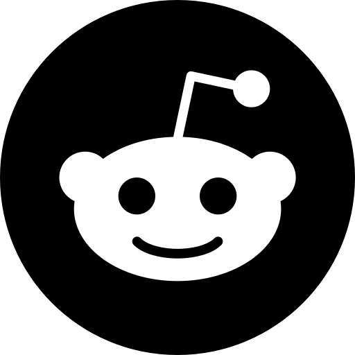 Reddit Logo - App, b/w, logo, media, popular, reddit, social icon