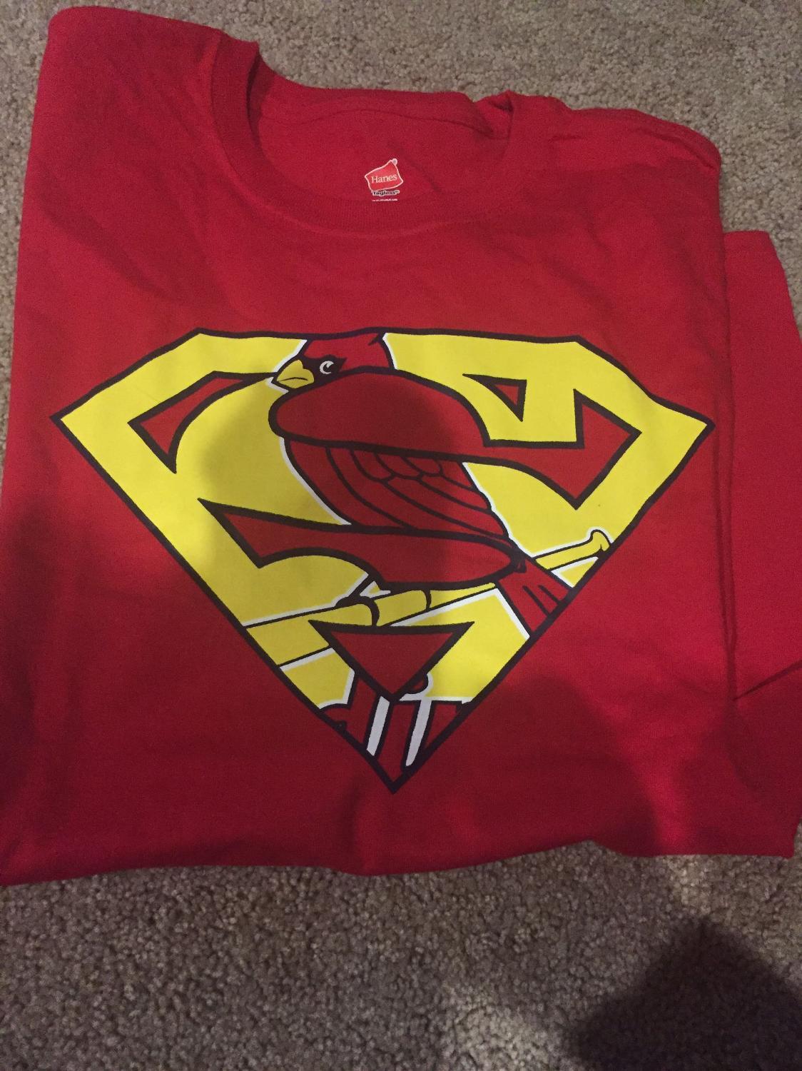 Superman: St. Louis Cardinals T-Shirt - TeeNaviSport