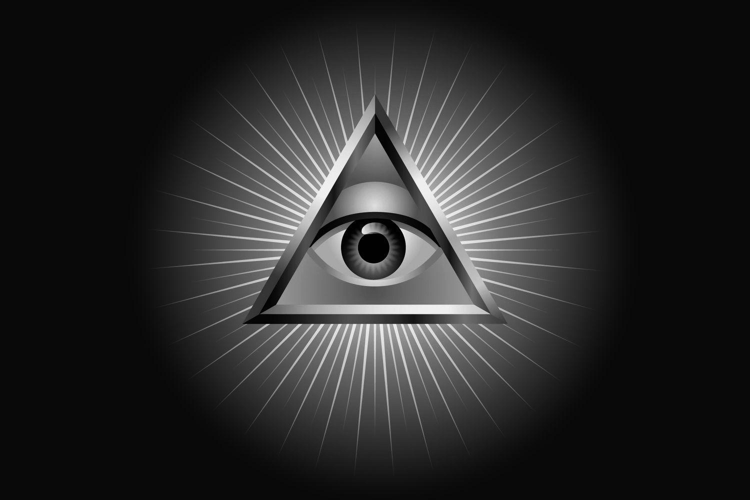 Black and White Triangle with Eye Logo - The All Seeing Eye: A Symbol of Consciousness