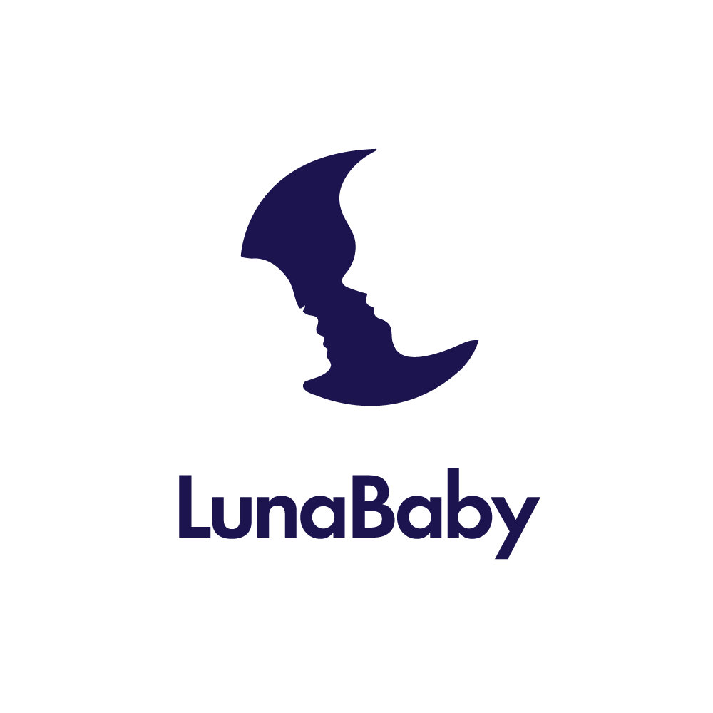 Mother Logo - Lunababy—Mother Father Child Moon Logo Design