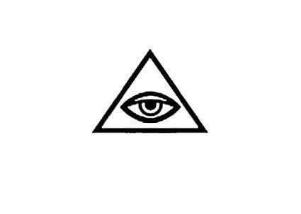 Black and White Triangle with Eye Logo - Amazon.com: 2