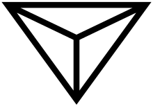 Black and White Triangle with Eye Logo - Dragon's Eye (symbol)