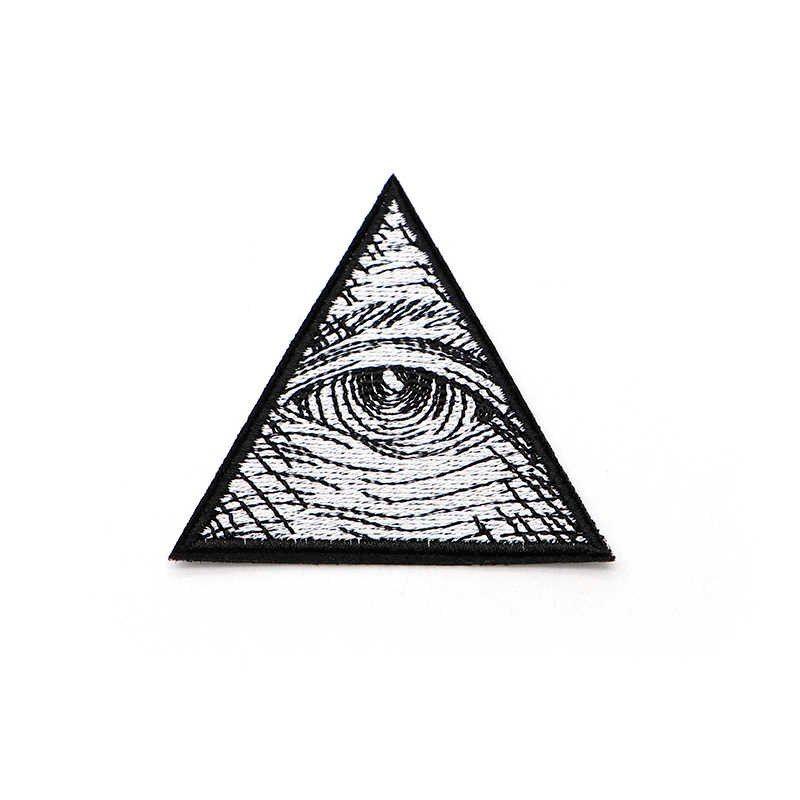 Black and White Triangle with Eye Logo - Detail Feedback Questions About 2pcs Lot Triangle Eye Of God