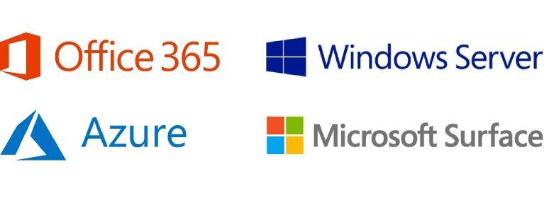Microsoft Surface Logo - O365 WinServer Azure Surface logos block4 767px
