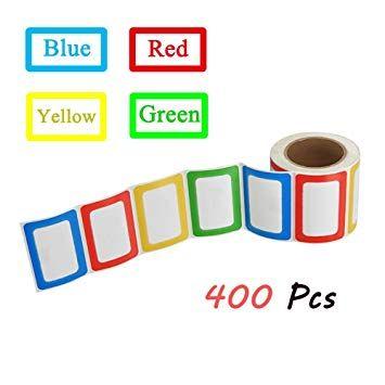 Name Blue Red Yellow-Green Logo - Amazon.com : SJPACK 400pcs Colorful Name Tag Stickers, 3 1 2 X 2 1 4