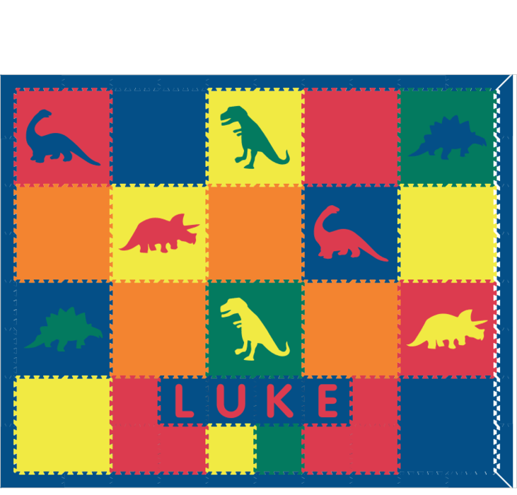 Name Blue Red Yellow-Green Logo - M175- Red, Yellow, Blue, Green, Orange Dinosaurs w/ name 8x10 ...