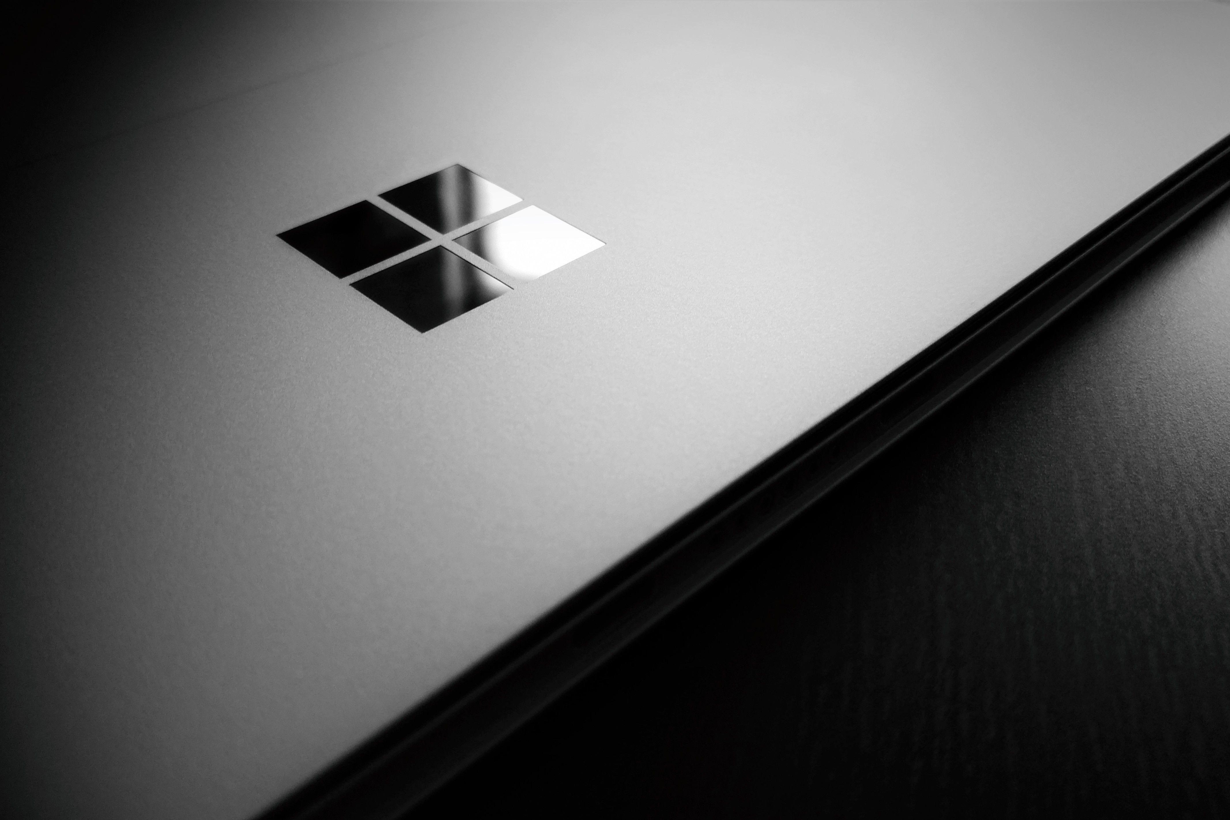 Microsoft Surface Logo - Wallpaper : wooden surface, logo, circle, laptop, Microsoft Windows ...