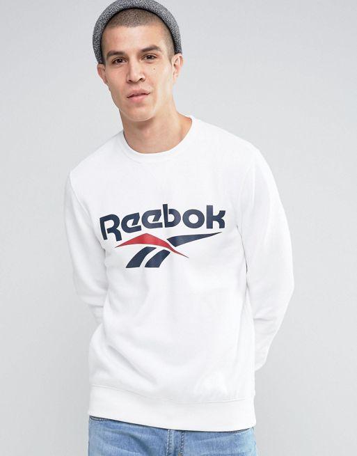 Reebok Vector Logo - reebok black sneakers for, Reebok vector logo crew sweatshirt in ...