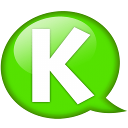 Green K Logo - Speech balloon green k Icon. Speech Balloon Green Iconet