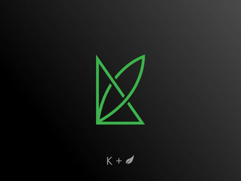 Green K Logo - Letter K & Leaf Minimalist Logo Design Concept by nuvo | Dribbble ...
