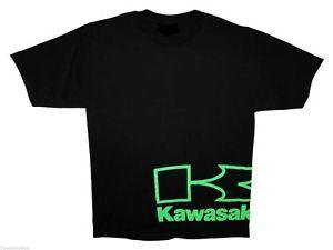 Green and Black Team Logo - New Team Green Kawasaki Big K logo T-shirt KX 250 450 KFX KLX Ninja ...