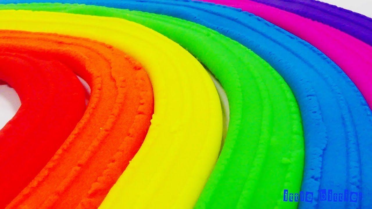 Green Rainbow Yellow Red Blue Logo - Learn To Spell RAINBOW with Play Doh Modeling Clay Red Orange Yellow