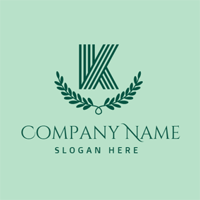 Green K Logo - Free K Logo Designs. DesignEvo Logo Maker