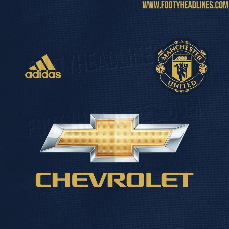 Blue United Logo - Manchester United's Leaked Midnight Blue And Gold Away Kit For Next