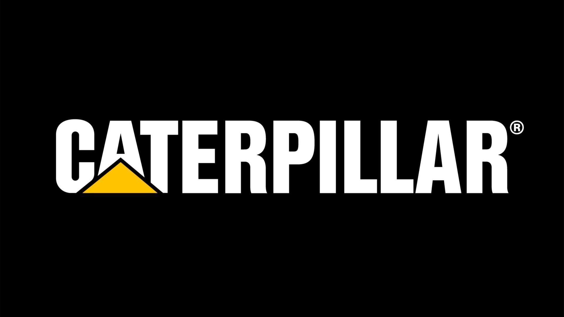 Black Caterpillar Logo - Caterpillar Brand Logo and Black Background Wallpaper - Wallpaper Stream