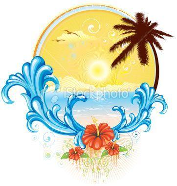 Beach Camp Logo - Clip Art Tropical. Beach logo, Logos, Media logo