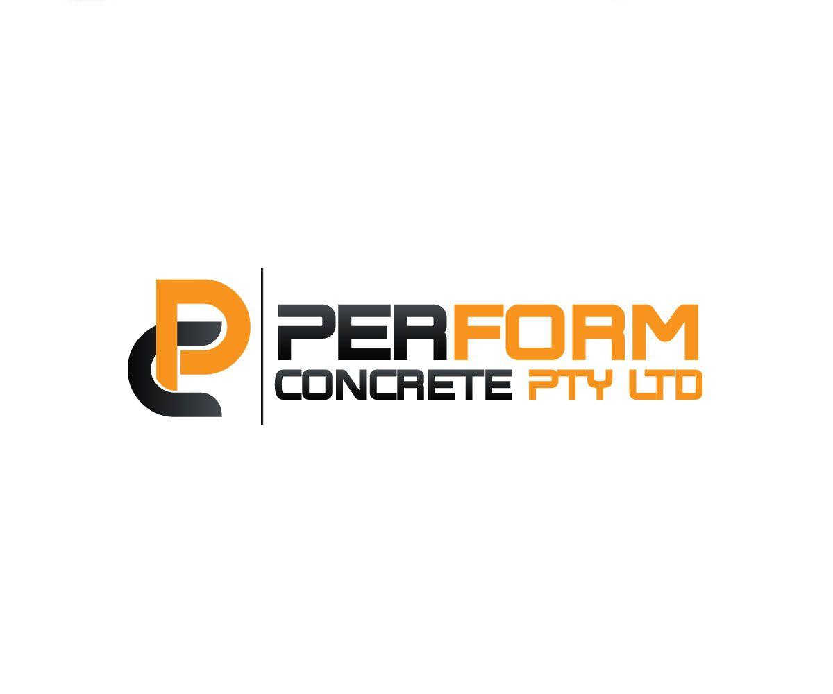 Concrete Company Logo - Concrete Logo Design for Perform Concrete Pty Ltd