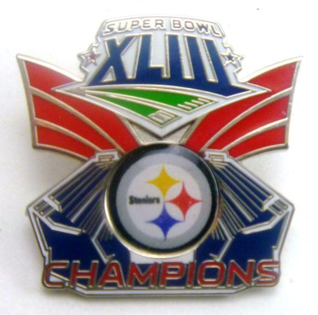 XLIII Logo - Pittsburgh Steelers Super Bowl XLIII Champions Logo Stadium Lapel
