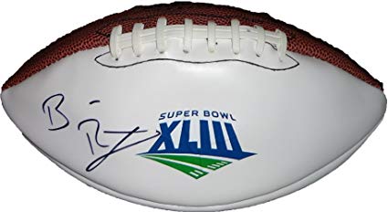 XLIII Logo - Ben Roethlisberger Autographed Super Bowl XLIII Logo Football W