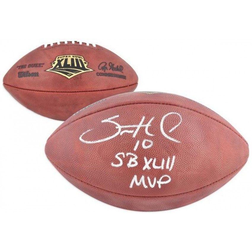 XLIII Logo - Santonio Holmes Pittsburgh Steelers Autographed SB XLIII Logo