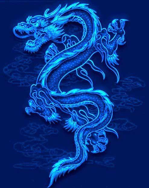 Chinese Blue Dragon Logo - Dragon ~ Master of Mystical Fire ~ is the oldest and wisest spirit ...