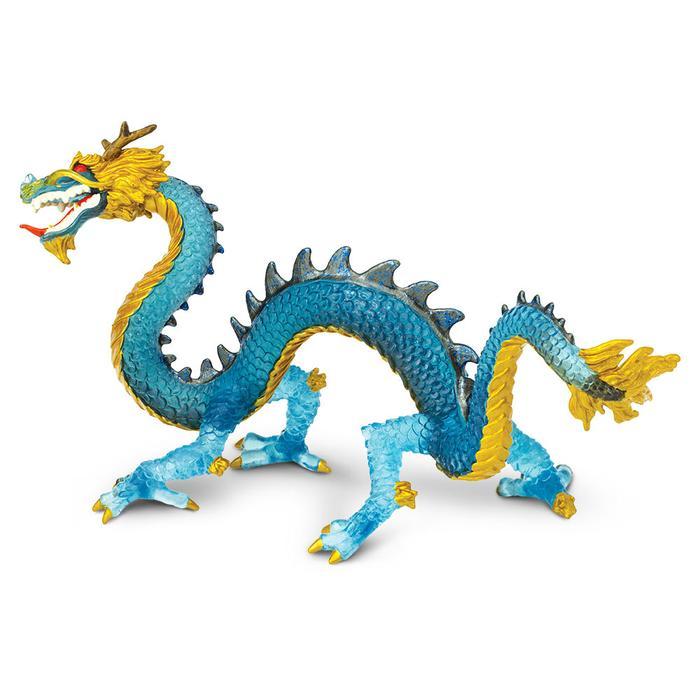 Chinese Blue Dragon Logo - Krystal Blue Chinese Dragon Toy | Safari Ltd®