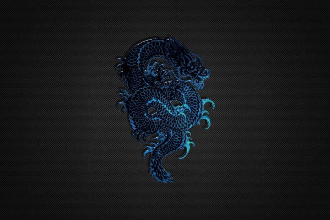 Chinese Blue Dragon Logo - Wallpaper HD 1080p Blue Dragon Logo on Black Wall wallpaper | Best ...