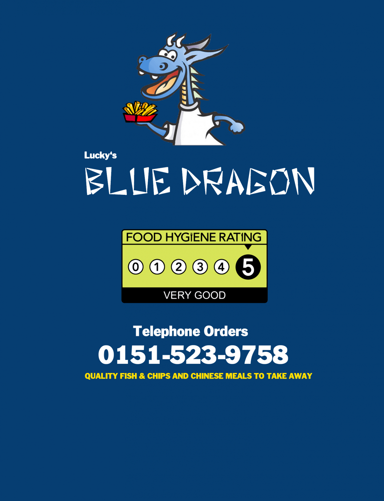 Chinese Blue Dragon Logo - Lucky's Blue Dragon – High Quality Chinese Take Away, Goodison Road ...