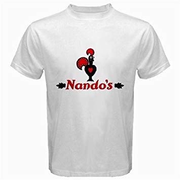 Nando's Logo - Nando's Logo New White T Shirt Size M Free Shipping: Amazon.co.uk