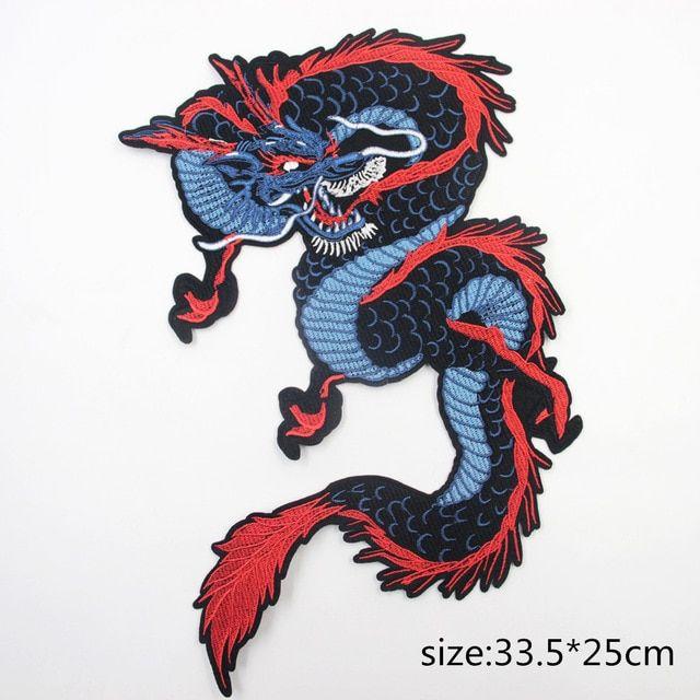 Chinese Blue Dragon Logo - 1 Piece Of Chinese Blue Dragon Patches Sew or Iron on Patches ...