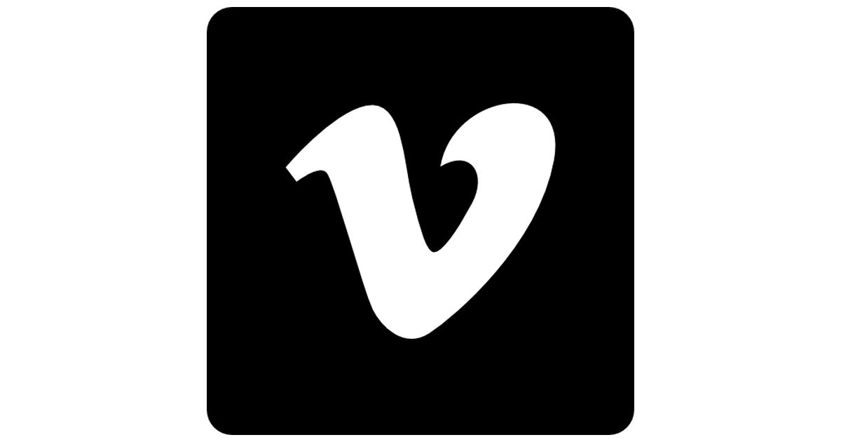 Vimeo Logo - Vimeo logo white inside a black square - Free logo icons