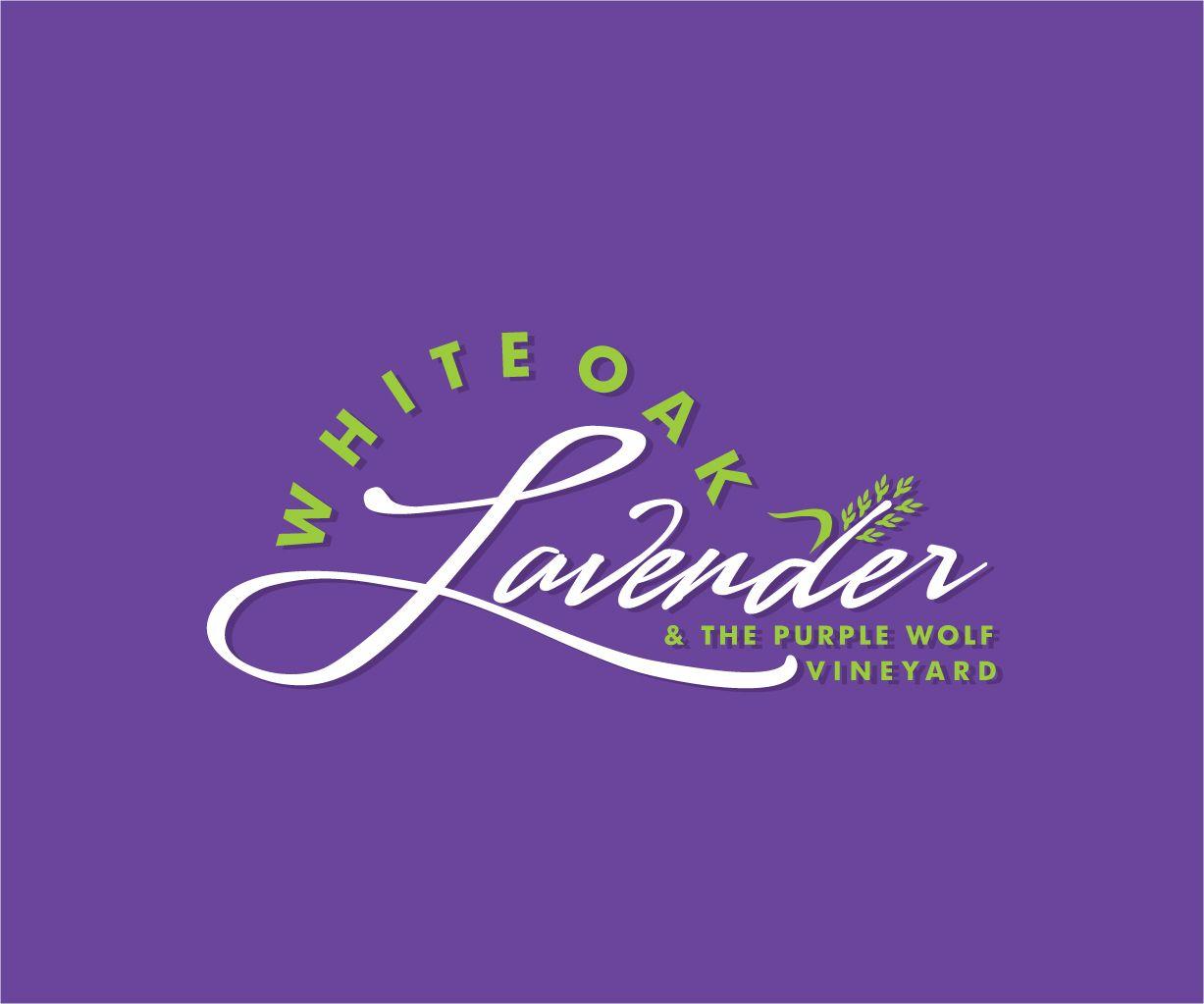 White and Purple Wolf Logo - Upmarket, Playful, Farm Logo Design for White Oak Lavender