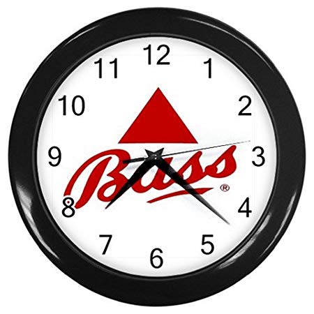 Bass Beer Logo - Bass Ale Beer Logo Wall Clock (Black) 10