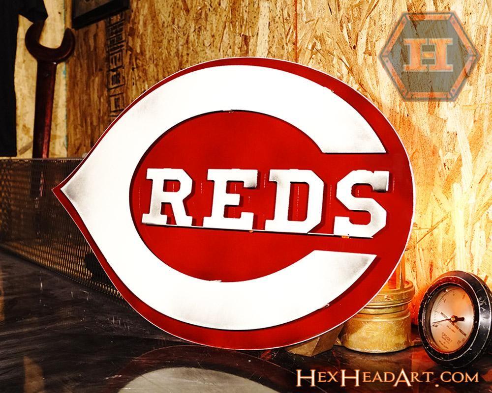 MLB C Logo - Cincinnati Reds C Logo 3D Metal Artwork Head Art