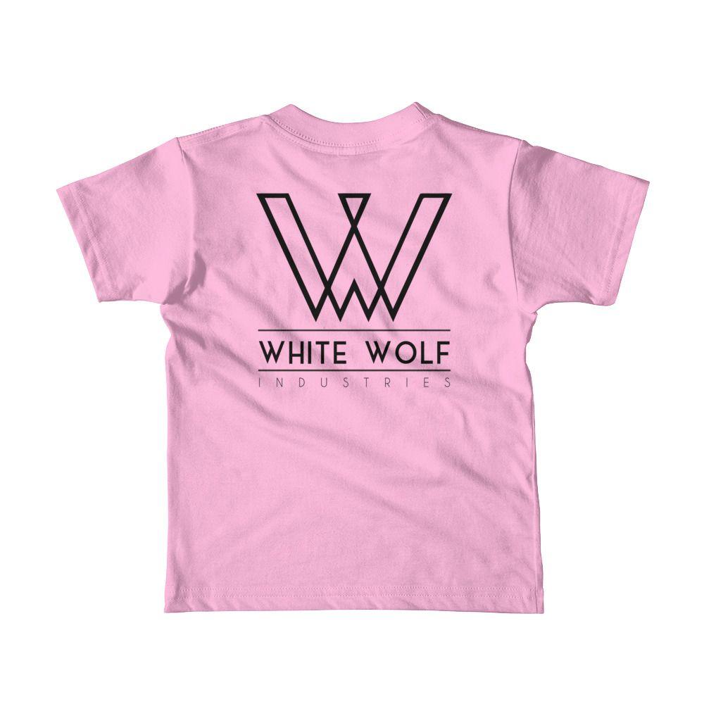 White and Purple Wolf Logo - WOLF Simple Logo Short Sleeve KIDS T Shirt Color Options