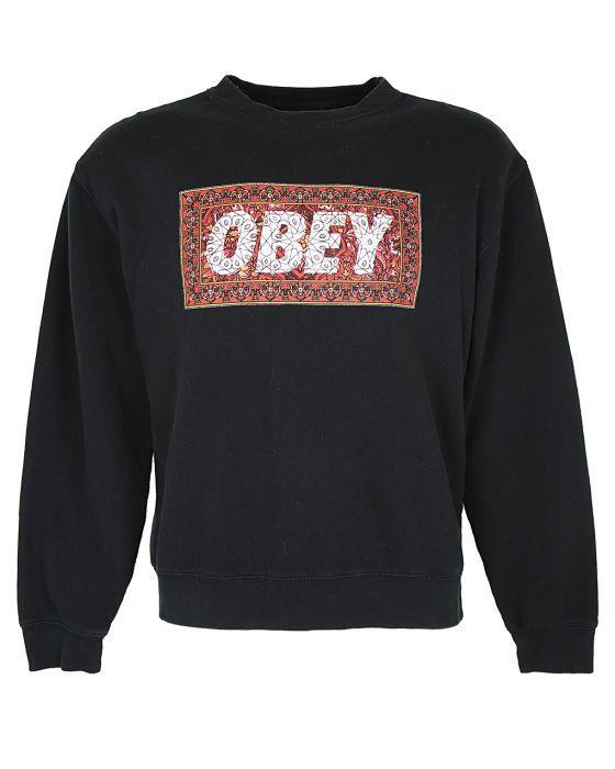 Black Orange M Logo - Black Obey Orange and White Logo Sweatshirt - M Black £35 | Rokit ...