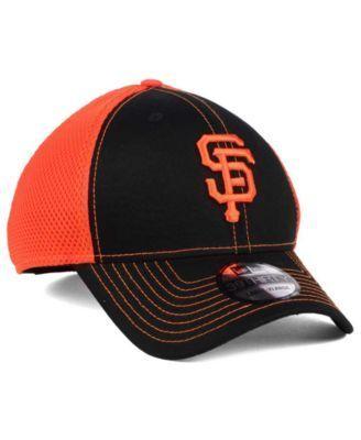 Black Orange M Logo - New Era San Francisco Giants Team Front Neo 39THIRTY Cap - Black ...