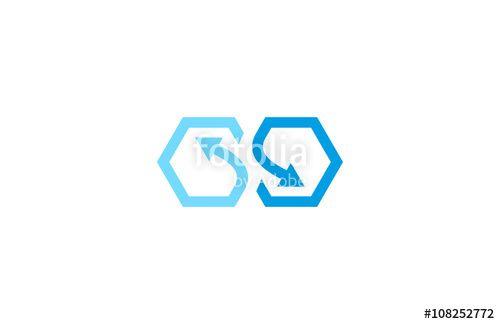 Hexagon Blue Bank Logo - hexagon arrow infinity logo