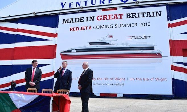 Red Jet Logo - High speed catamaran building returns to the Isle of Wight