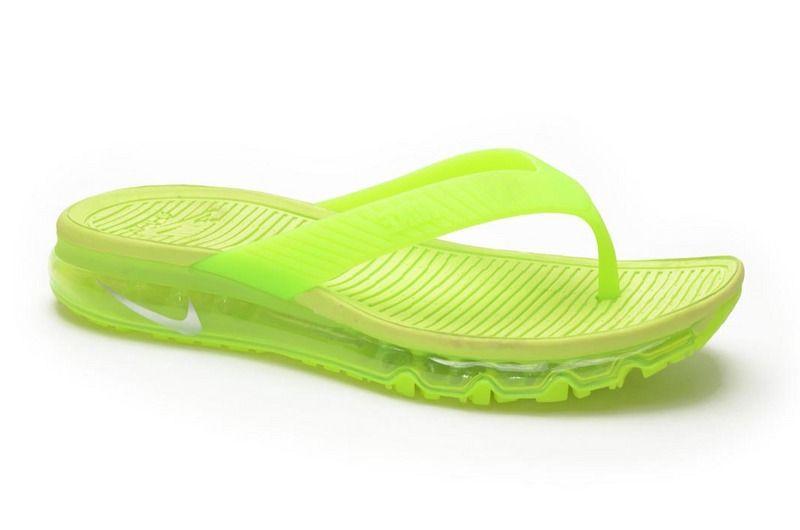 Grey and Green Q Logo - Summer Men Nike Air Max Flip Flops Shoes Sandals Slipper Beach Shoes ...