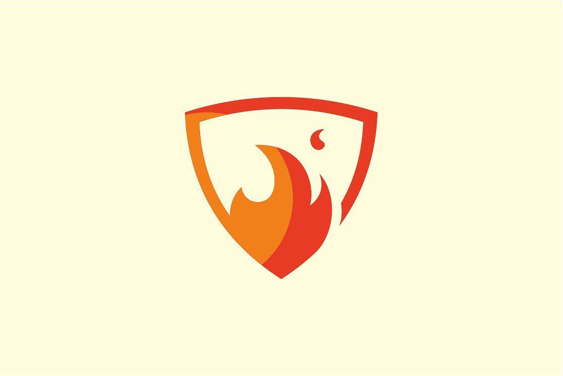 Shild Logo - Flame Shield Logo ~ Logo Templates ~ Creative Market