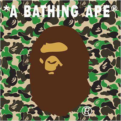 Camo BAPE Ape Logo - A Bathing Ape Camo Bape Logo Huge Poster Print | Products | Poster ...