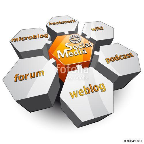 Hexagon Blue Bank Logo - Social Media Hexagon: Blue Stock Image And Royalty Free Vector