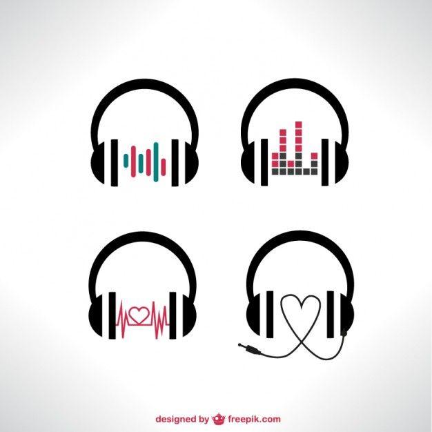 Heaphones Logo - Headphones set Vector | Free Download