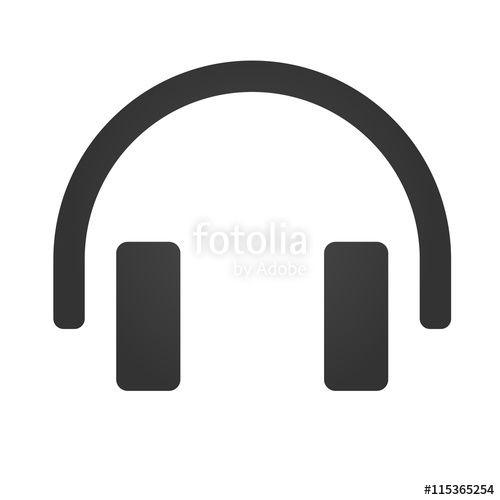 Headphones Logo - Headphones icon. Headphones logo. Flat icon of the headphones ...