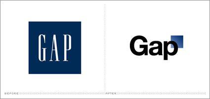 Square in a Blue P Logo - People not falling in love with new Gap logo – Adweek