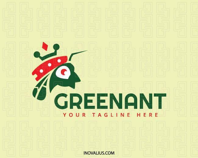 Green Flower Shape of Logo - Green Ant Logo
